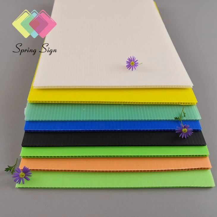 Corrugated Plastic Sheet PP Hollow Board Density 750 4x8 White